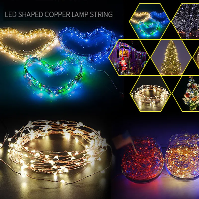 10m RGB 16 Colors USB 100 LED String Light Remote Control LED Strip Light for Garden Wedding Yard Christmas Decoration Light