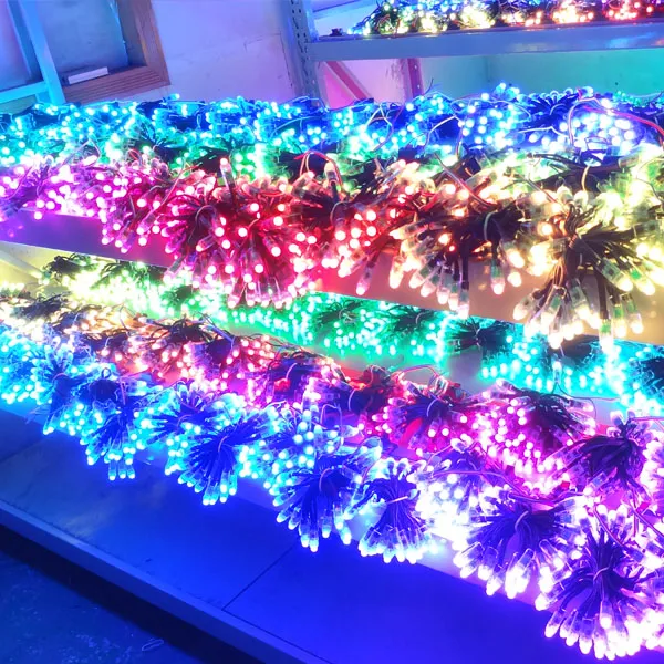 12mm 50LEDs Ws2811 IC Full Color Pixel LED Module Light DC 5V Input IP68 Waterproof RGB Color Digital LED Pixel Light