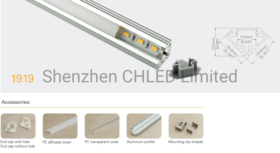 12V 24V V Shape LED Linear Light with LED Strip Aluminium Extrusion Profile for Indoor Office Warehouse Supermarket Decoration Light