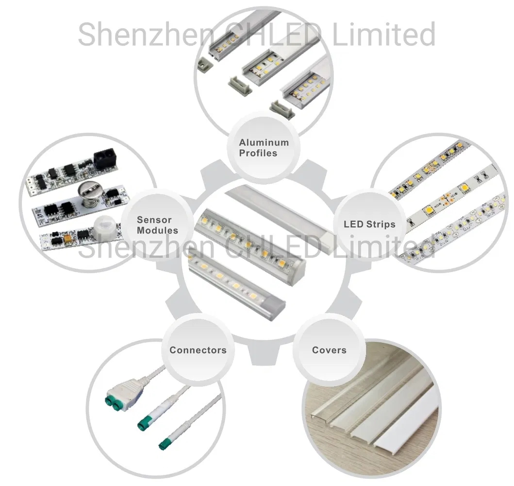 1506 Anodized 6063 T5 Series LED Aluminium Extrusion Profiles Linear Light for Construction/Decoration/Industrial