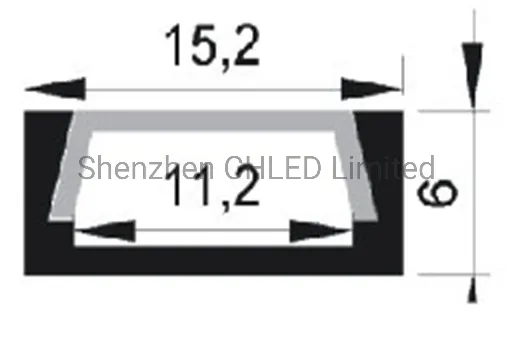 1506 Anodized 6063 T5 Series LED Aluminium Extrusion Profiles Linear Light for Construction/Decoration/Industrial