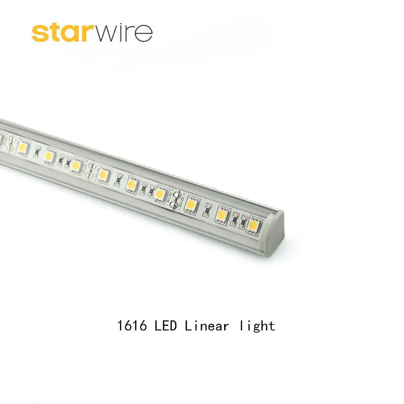 1616 1919 V Corner LED Aluminium Profile Linear Light for LED Strip Light Cabinet Light