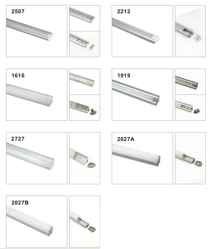 1616 1919 V Corner LED Aluminium Profile Linear Light for LED Strip Light Cabinet Light