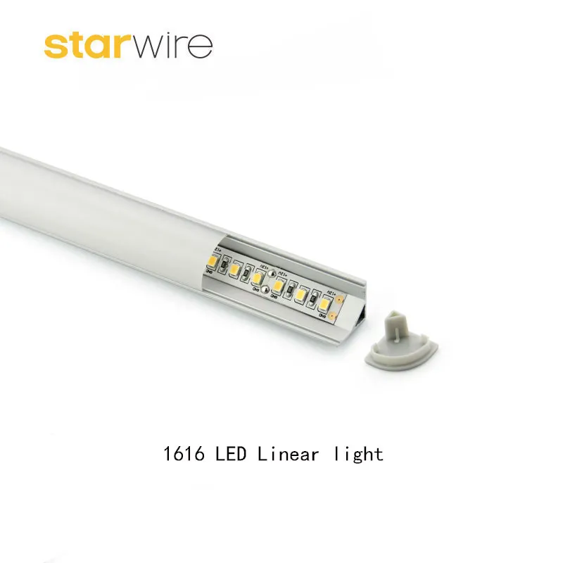 1616 1919 V-Shape Corner Aluminium Profile LED Linear Light for Cabinet Light