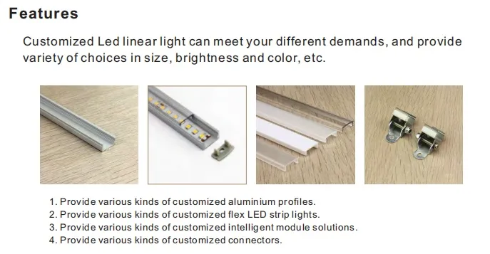 1616 Warm White LED Linear LED Linear Light 90 Degree Corner LED Aluminum Profile