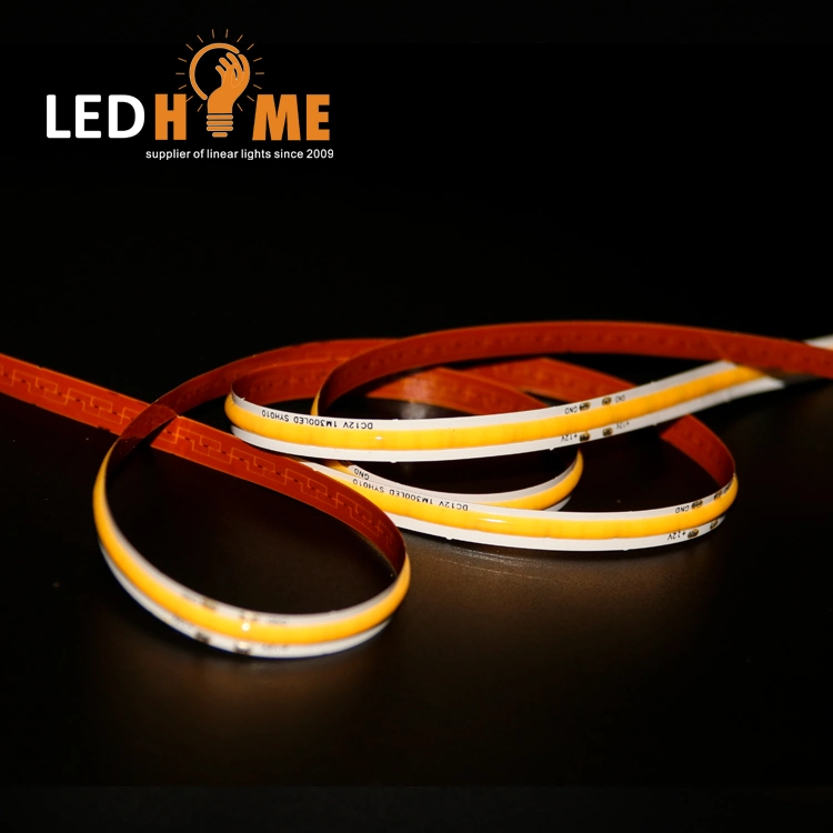 180 Degree Beam Angle COB LED Strip Flexible Light / Dots-Free LED Rope Lighting