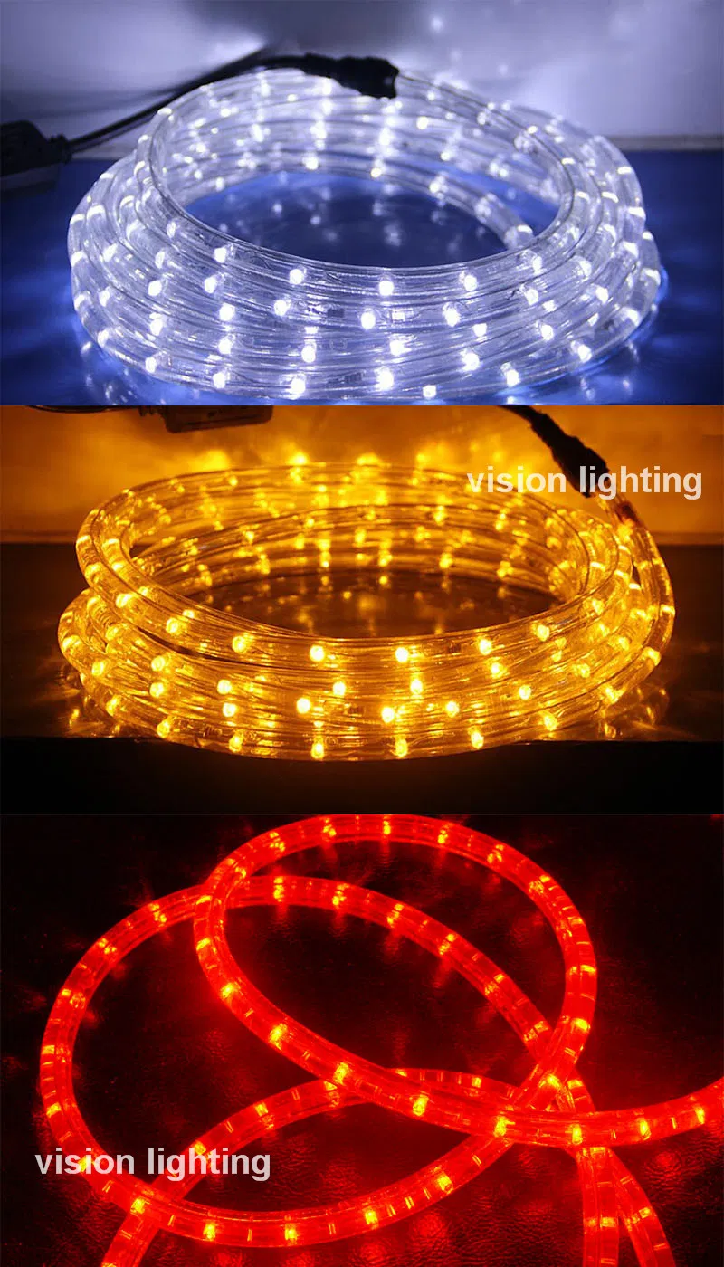 2 Wires Outdoor 24V Warmwhite LED Rope Light