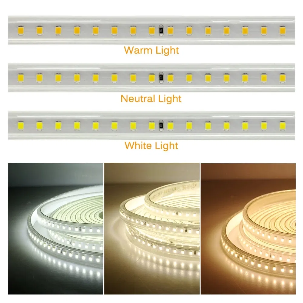 90 SMD2835 safety High Bright Outdoor Waterproof Flexible LED Rope Strip Light