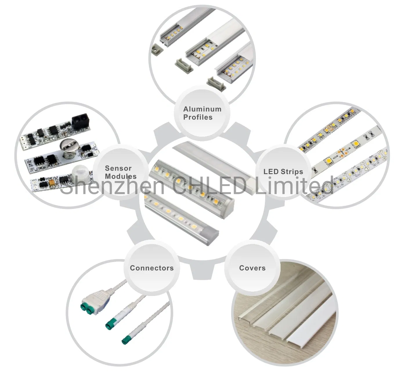 Aluminium LED Light Channel for Building and Commercial Lighting Aluminium Extrusion Profile