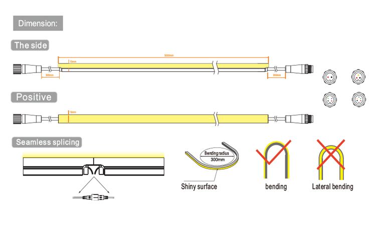 Anti-UV, Anti-Yellowing, Solvent Resistance IP68 PU Neon Flexible LED Light