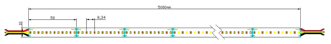 CCT Change LED Strip CRI90 DC24V Flexile Dual Color LED CCT