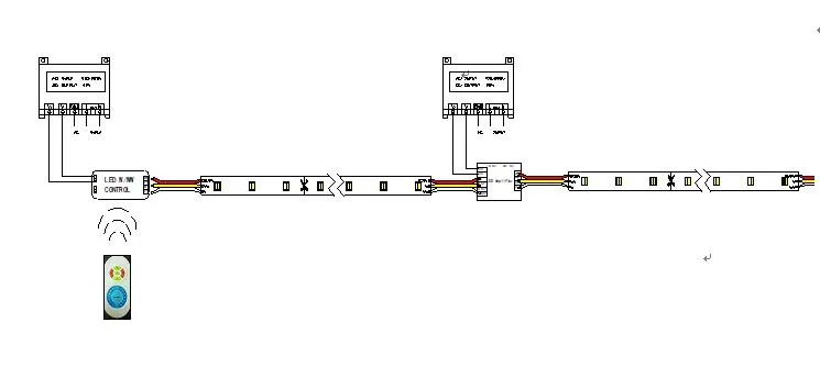 CCT Change LED Strip CRI90 DC24V Flexile Dual Color LED CCT