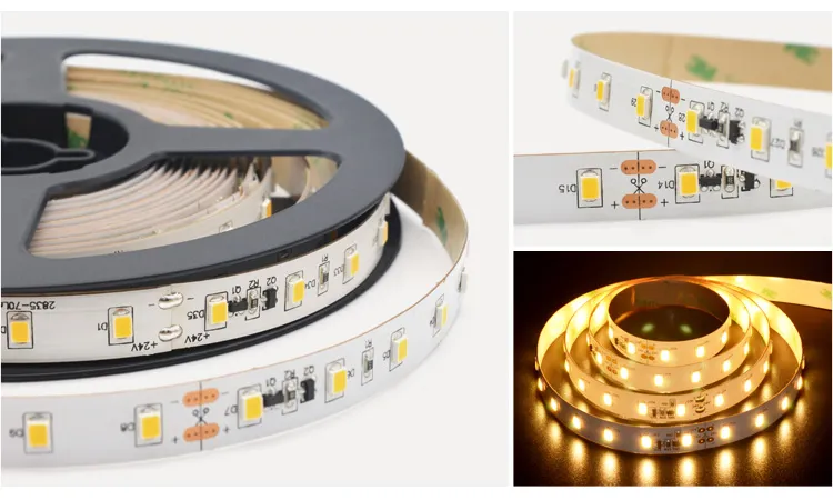 Constant Current Design 70LEDs/M Intertek SMD 2835 LED Lighting Strips