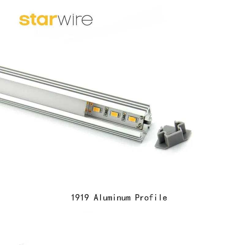 Custom LED Light 1m V Slot 1616 1919 Triangle Aluminum Profile Wardrobe Kitchen Cabinet Le Linear Light