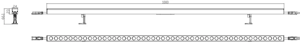 Custom RGB Linear LED Inground Light 100cm Long Aluminum Profile Waterproof 18W 36W Dimmable Outdoor Wall Washer