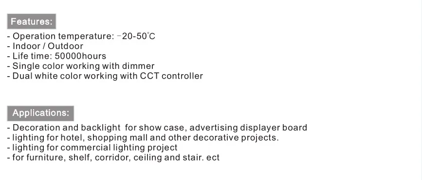 DC24V/12V SMD2110 Flexible LED Strips 180LEDs CRI97