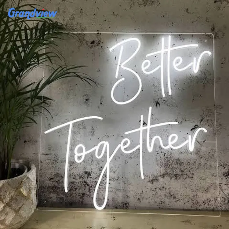 Drop Shipping Wall-Mounted Custom Heart Neon Sign Restaurant LED Letter Neon Sign Light