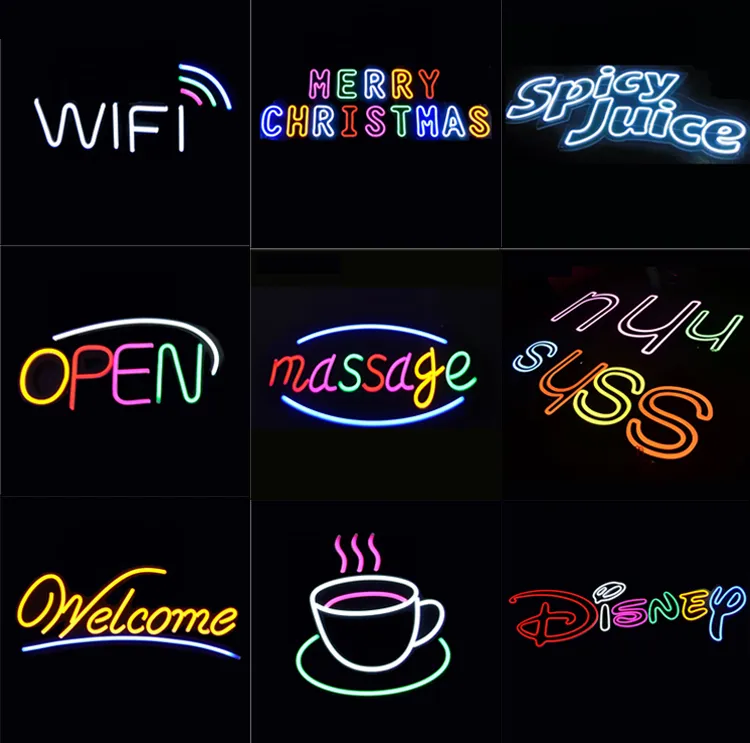 Drop Shipping Wall-Mounted Custom Heart Neon Sign Restaurant LED Letter Neon Sign Light