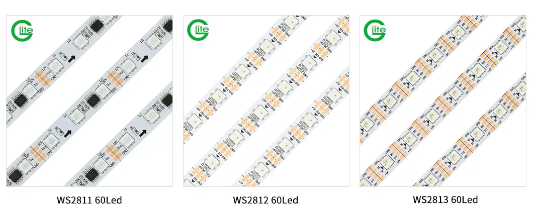 Glite IP20 Addressable 30LEDs 2812 IP65/IP67/IP68 Flexible Light Best Selling Strip Ws2812b