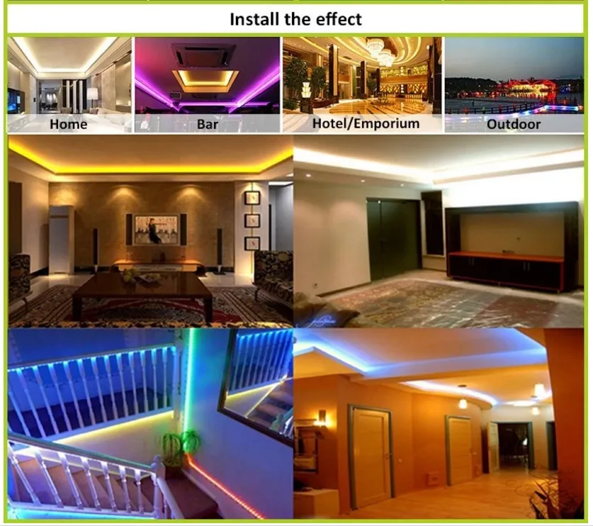 High Density Dotless 240LED/M 300LED/M LED Strip Light 2216