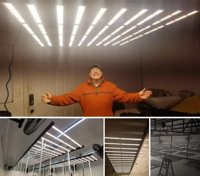 High Intensity 6 8 10 Bar 630W 830W 1000W 1200W Commercial Hydroponic Dimmable Full Spectrum LED Grow Light