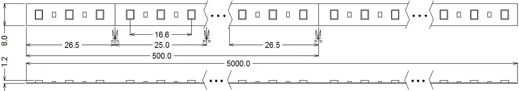 High Performance High CRI90 120 SMD LEDs Strip 2835