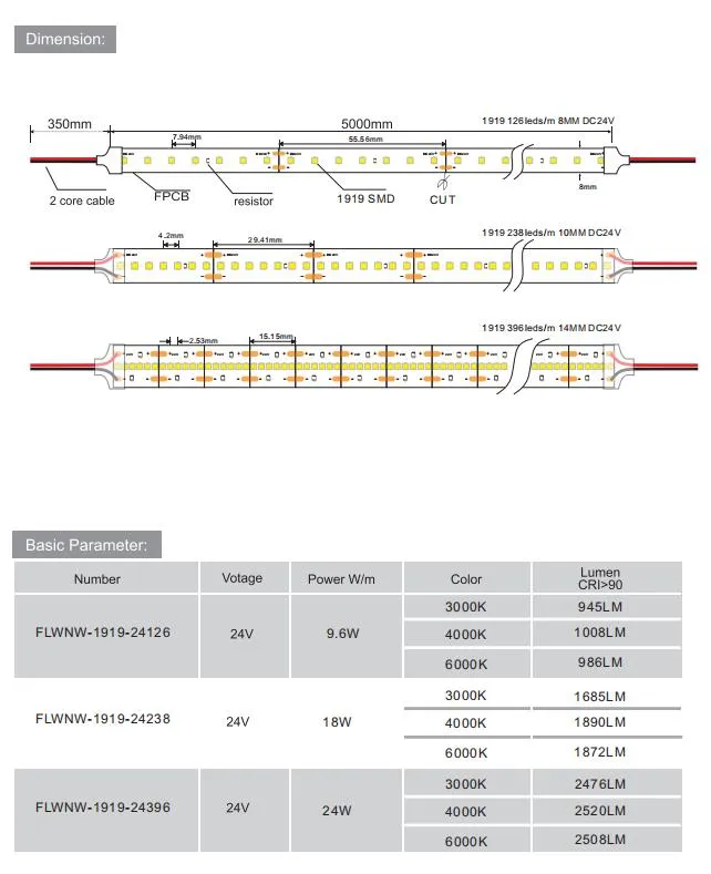 LED Christmas Light Home Decoration SMD1919 Strip Light String