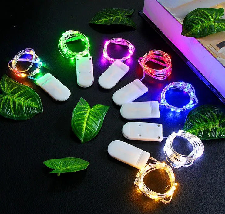 LED Light String Button Battery Decorative String Lights Flowers Cake Christmas Decoration Lights Star Lights