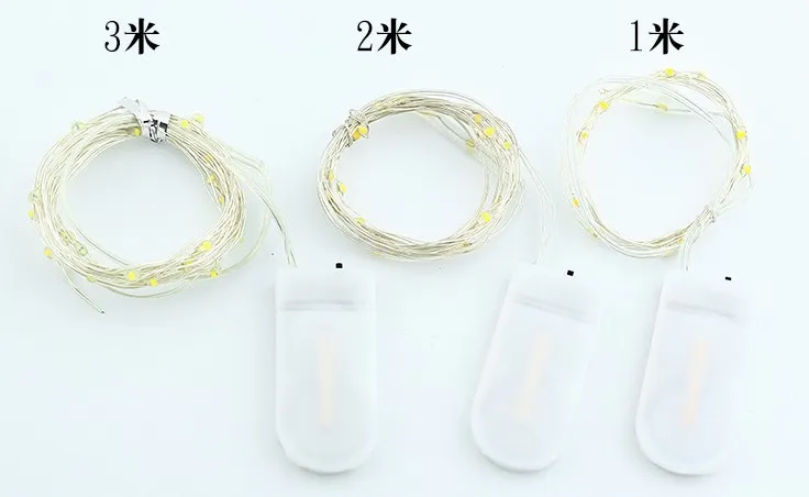 LED Light String Button Battery Decorative String Lights Flowers Cake Christmas Decoration Lights Star Lights