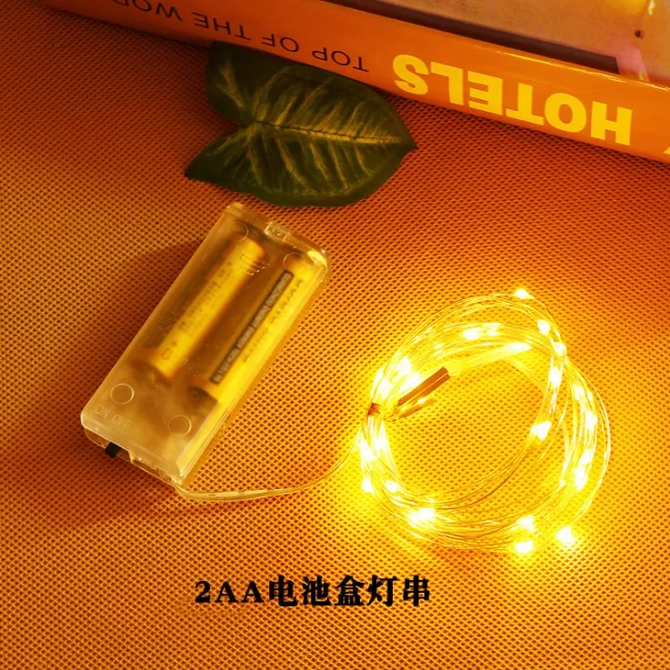 LED Light String Button Battery Decorative String Lights Flowers Cake Christmas Decoration Lights Star Lights