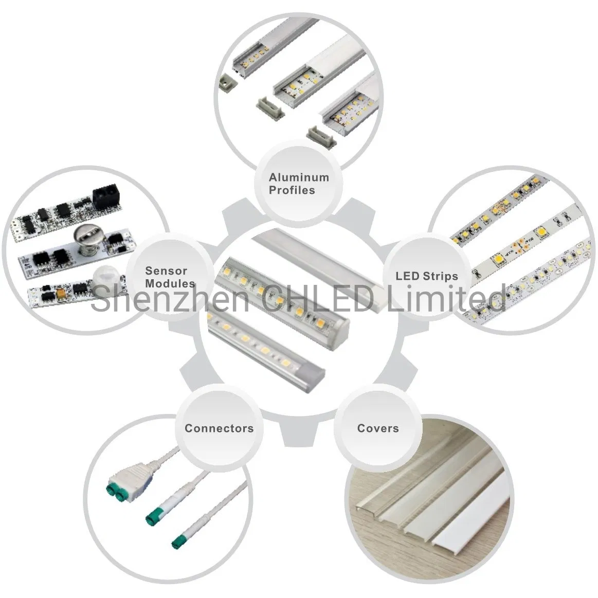 LED Linear Light with Flexible LED Strip Light and Aluminium Extrusion Profile for Decoration Light