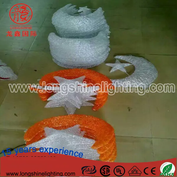 LED Ramadan Moon Motif Light for Outdoor Celebration Ramadan Decoration Lights