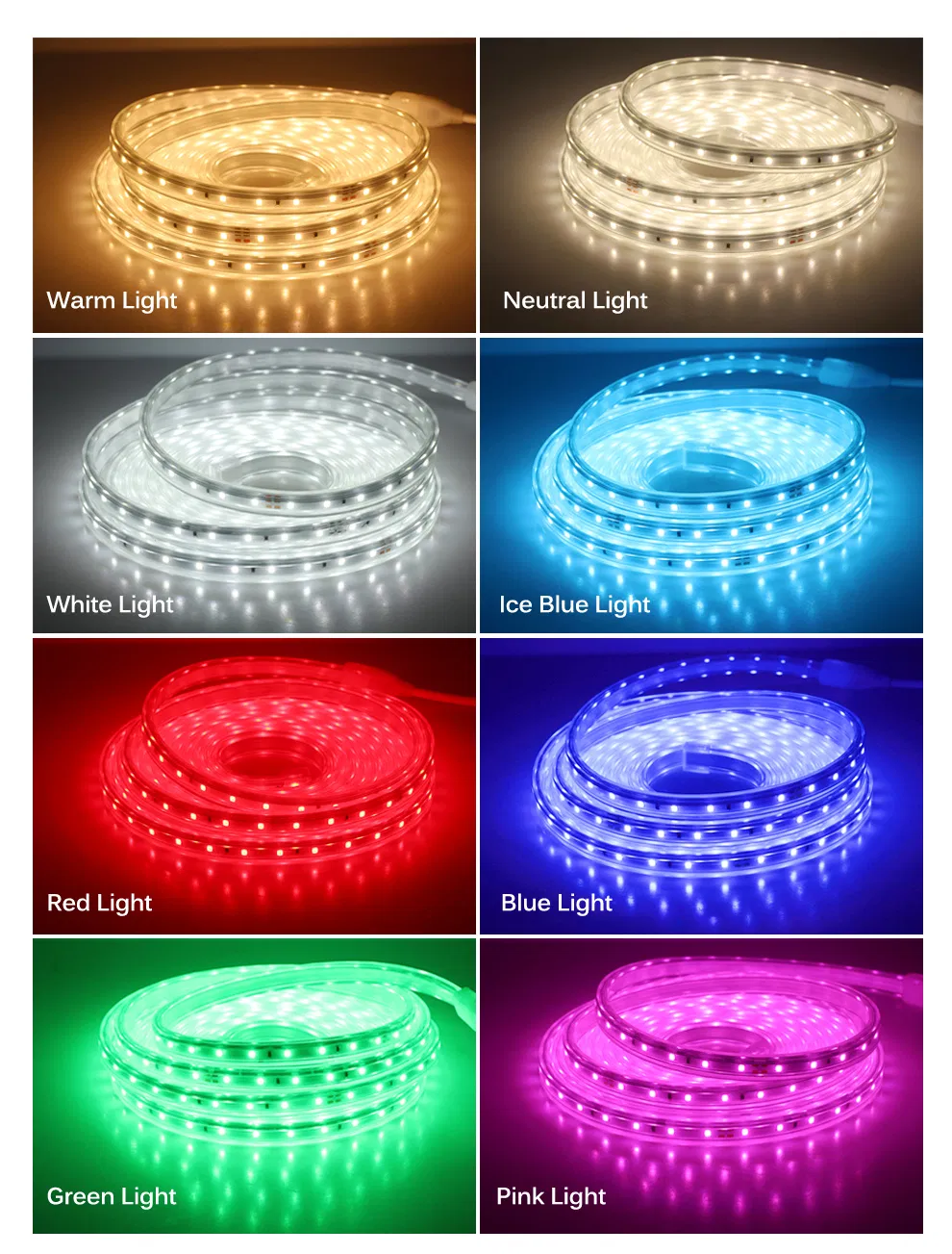 LED Strip Light 60SMD 120SMD 5730 5630 One Line 8mm 10mm 12mm 220-240V IP65 flexible Rope Light