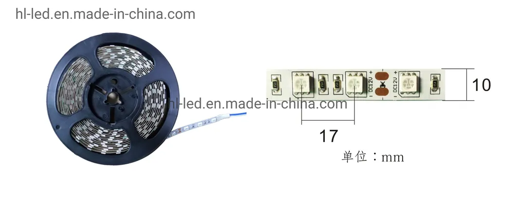 Multicolor High Flexibility LED Strip Light 14.4W SMD5050 5050 Strip 60LED Strip CB RoHS CE FCC