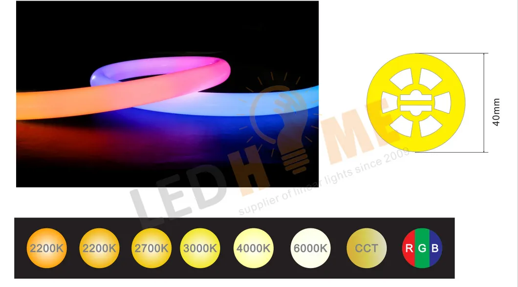 Newest RGB Neon LED Tube Light 360 Degree