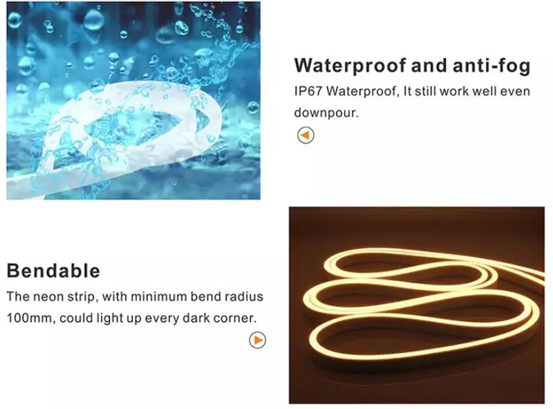 SAA/Ce/RoHS Listed Silicon Gel Made LED Neon Flex Light Professional for Building Decoration