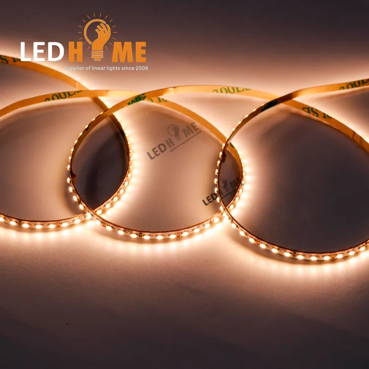 SMD 1808 240LEDs 24V PCB 3mm LED Strip 3000K From Factory