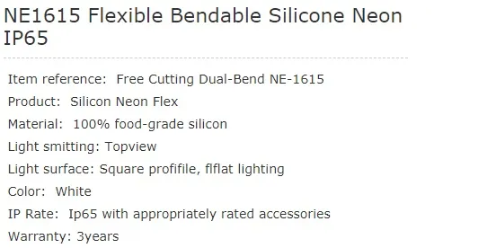 Streamline-3D Bendable Neon Ne1615 Flexible Bendable Silicon Neon IP65