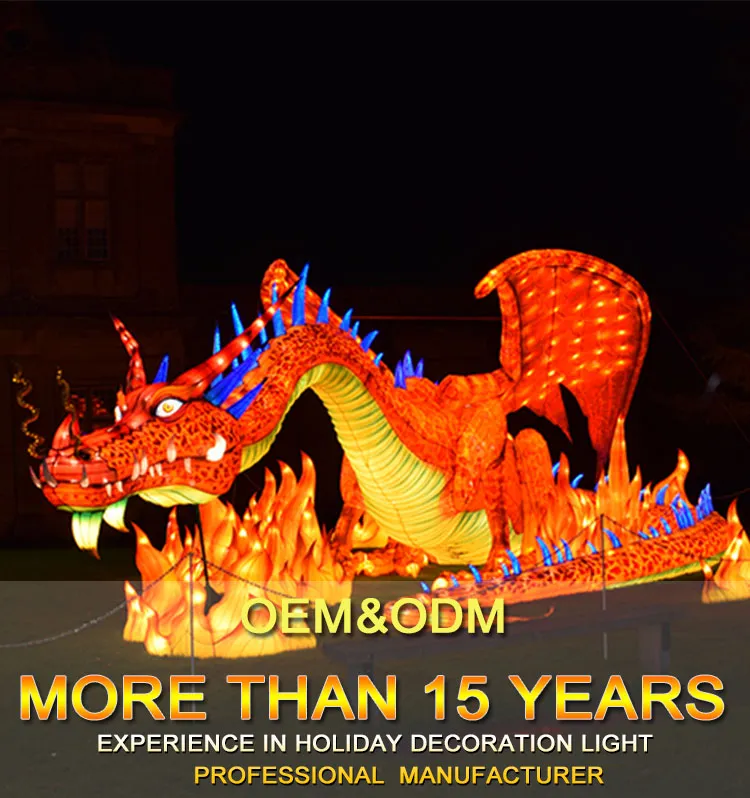 Theme Park Handmade Customized Animal Decorations Silk Lantern