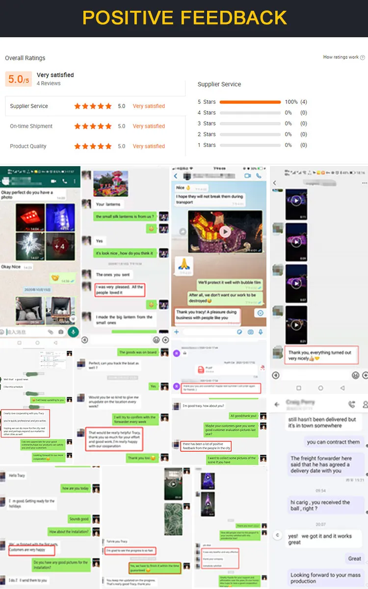 Theme Park Handmade Customized Animal Decorations Silk Lantern