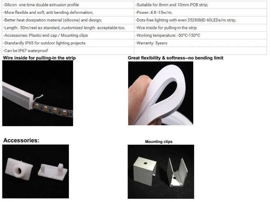 Topview Bendable Profile IP20/65/67 LED Strip Profile 15W